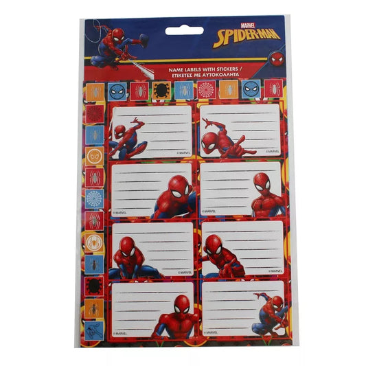 (Précommande) Lot de 16 étiquettes + autocollants Spiderman
