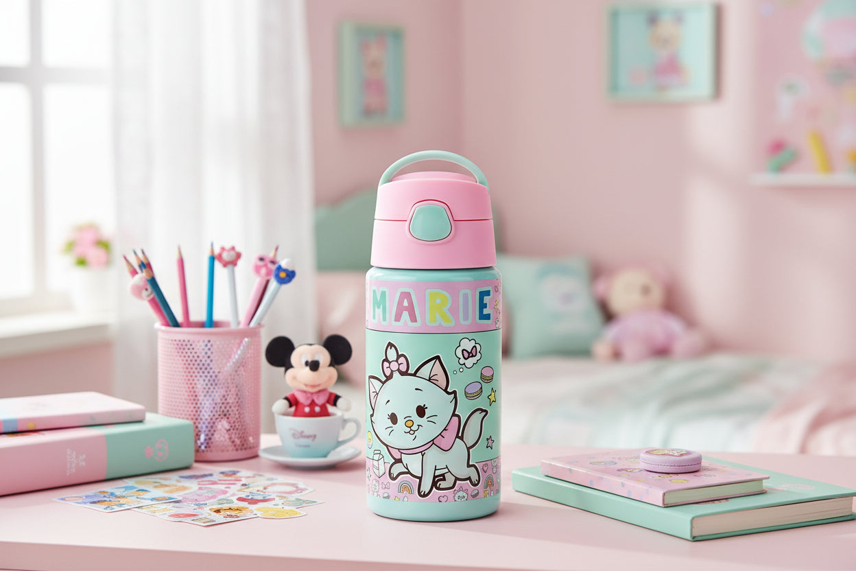 (Précommande) Bouteille en aluminium Marie avec paille 500ml