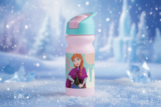 (Précommande) Gourde en plastique avec paille Reine des neiges 500ml