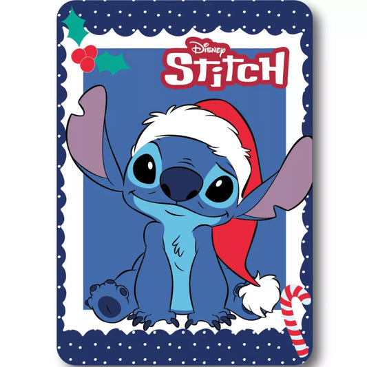 (Précommande) Couverture polaire de Noël Stitch 100 x 140 cm