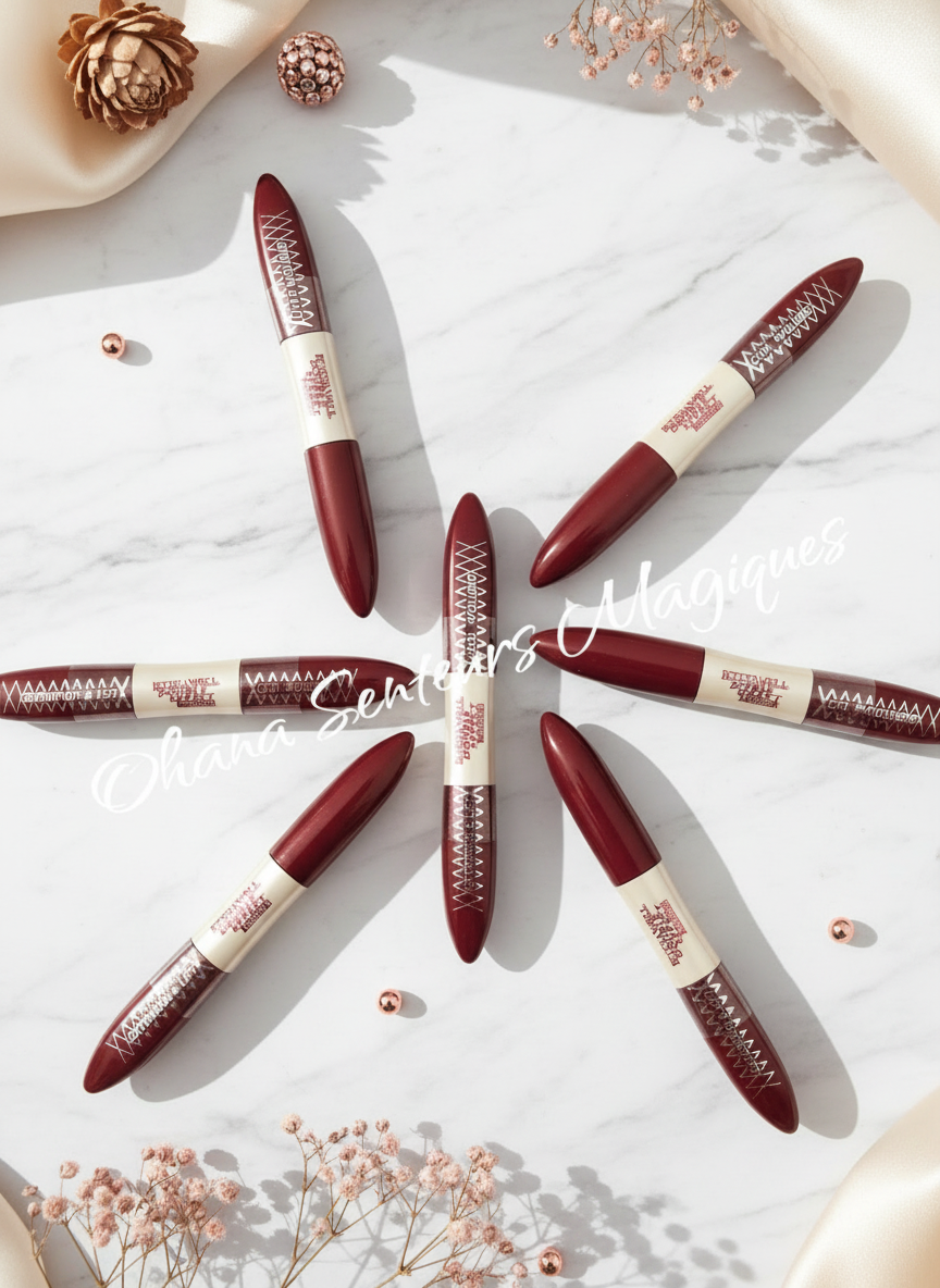 Mascara noir double effet