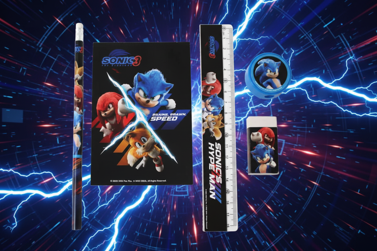 Ensemble de papeterie 5 pièces - Sonic