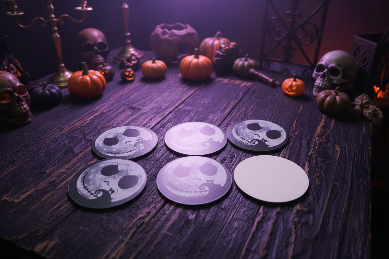 Dessous de verre en bois l'étrange Noël de monsieur Jack (vendus à l'unité)