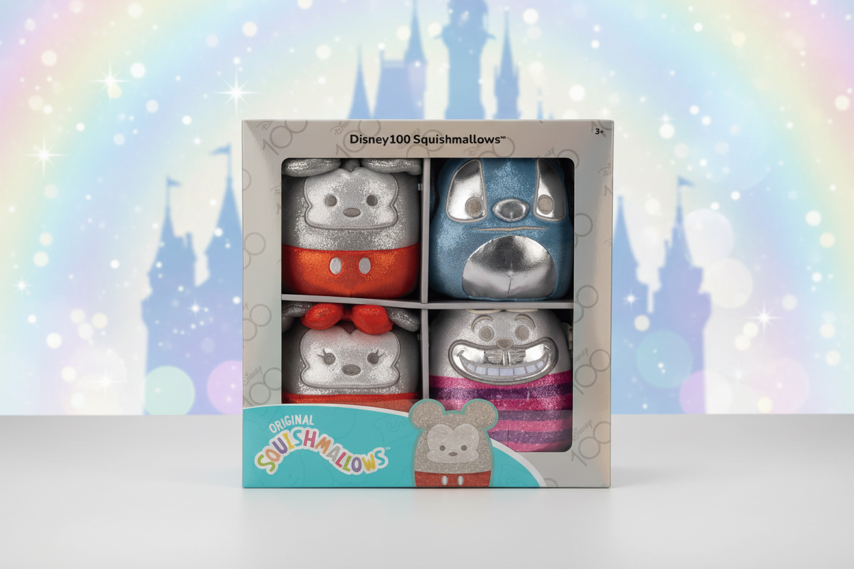 (Précommande) Coffret de 4 peluches Disney Squishmallows 12 cm