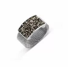 Bague Victoria en pierre argentée
