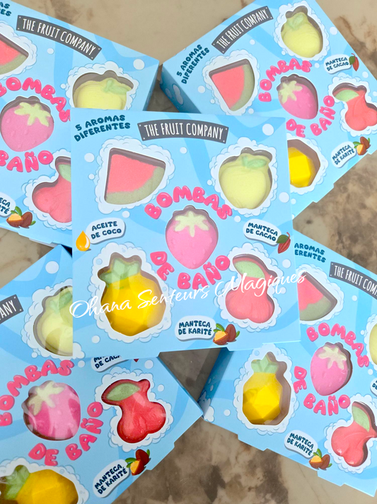 Coffret de 5 bombes de bains The fruits company