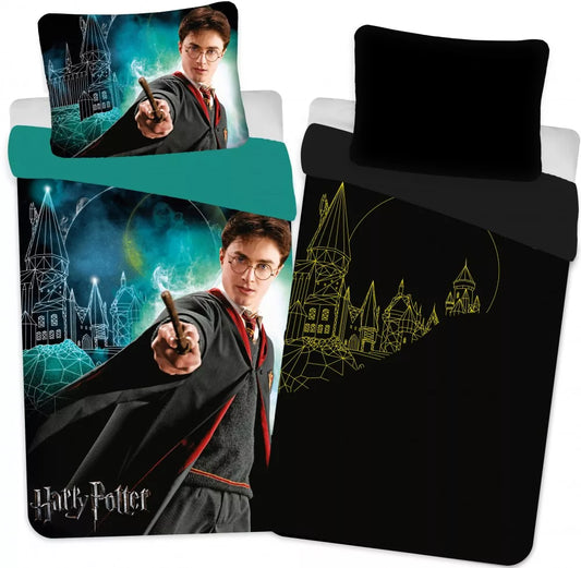Parure de lit 1 personne Phosphorescents Harry Potter