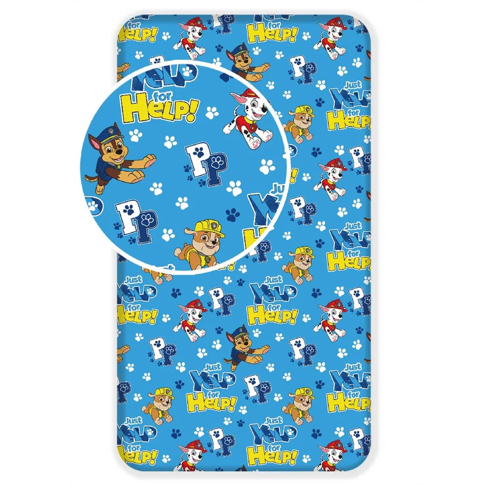 Drap housse 1 personne Pat Patrouille