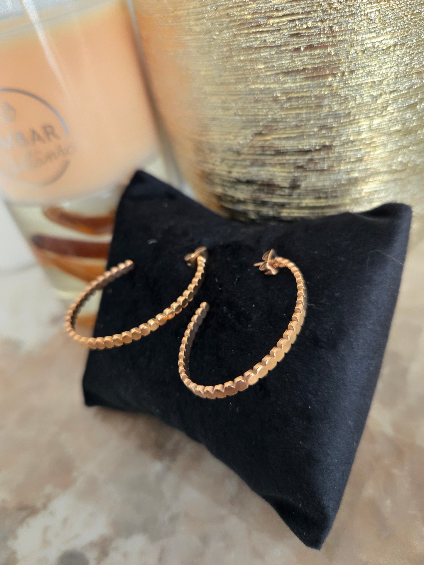 Boucles d'oreilles en or rose