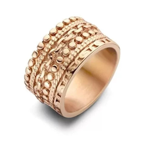 Bague épaisse en or rose