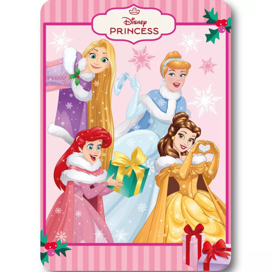 (Précommande) Couverture polaire de Noël Disney Princesses 100x140cm