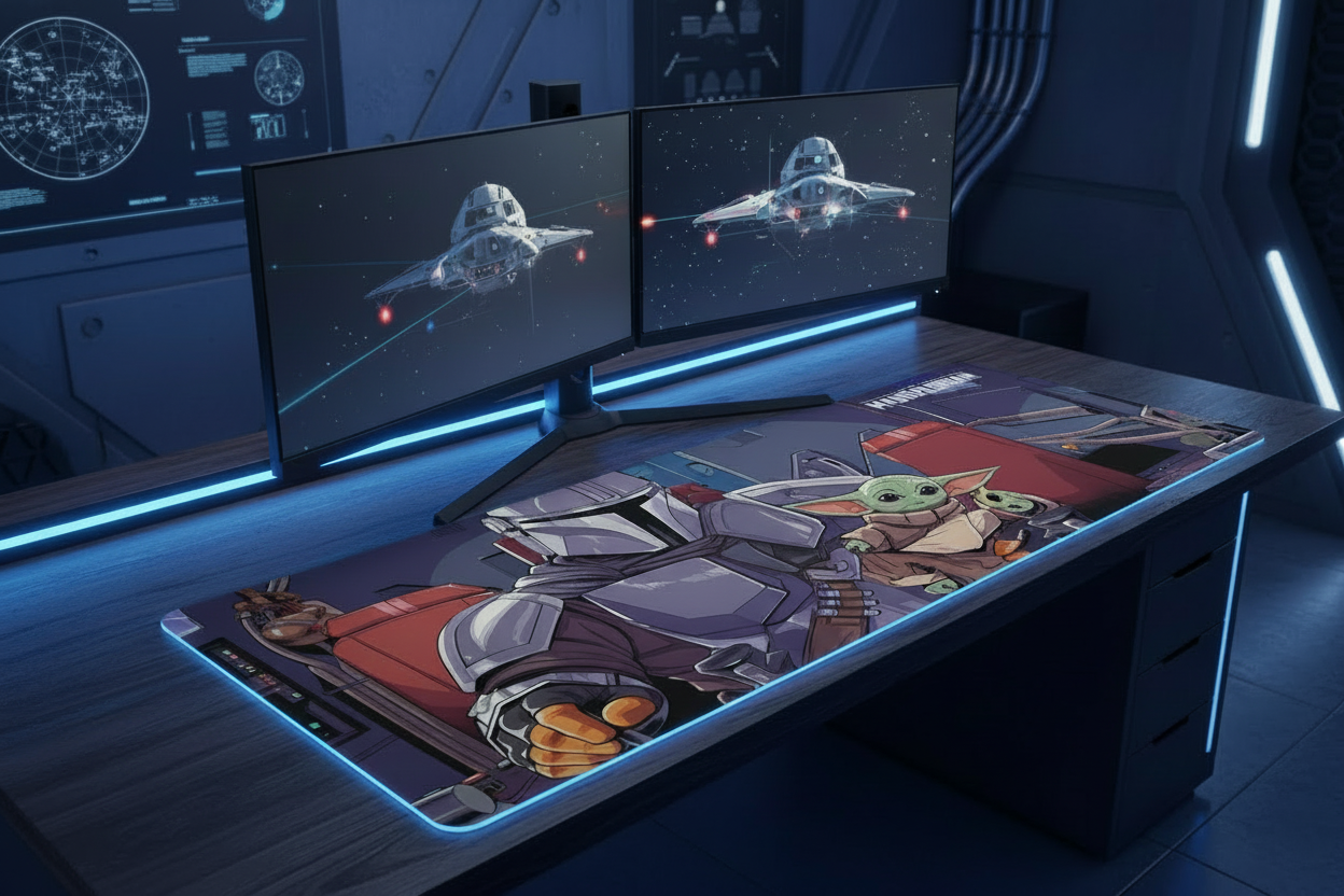 (Précommande) Tapis de souris de jeu Star Wars Mandalorian & Child