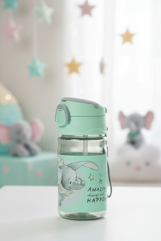 (Précommande) Gourde en plastique avec paille Dumbo 350ml