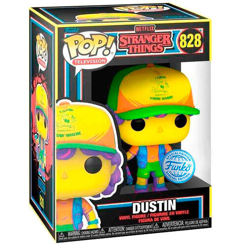 Figurine POP Stranger Things Dustin en bœuf Black Light Exclusive