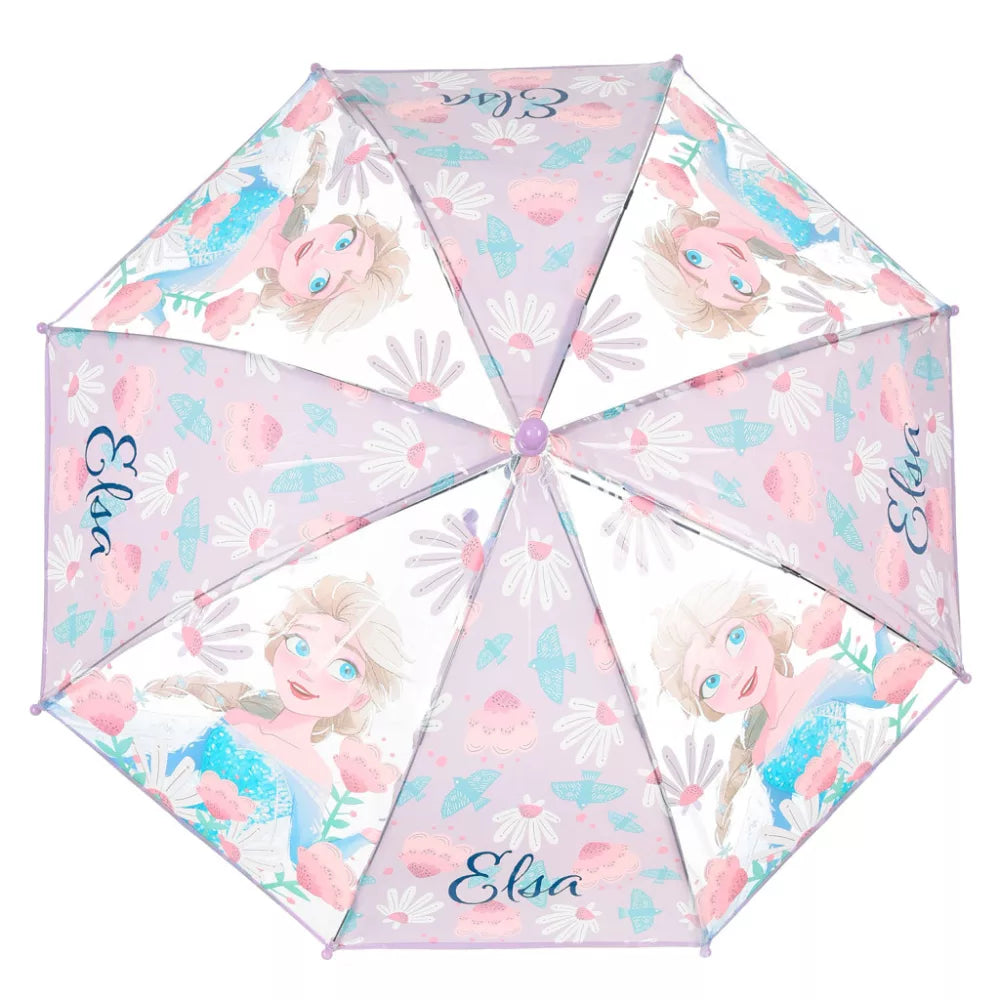 (Précommande) Parapluie transparent pour enfant Reine des neiges Ø72 cm