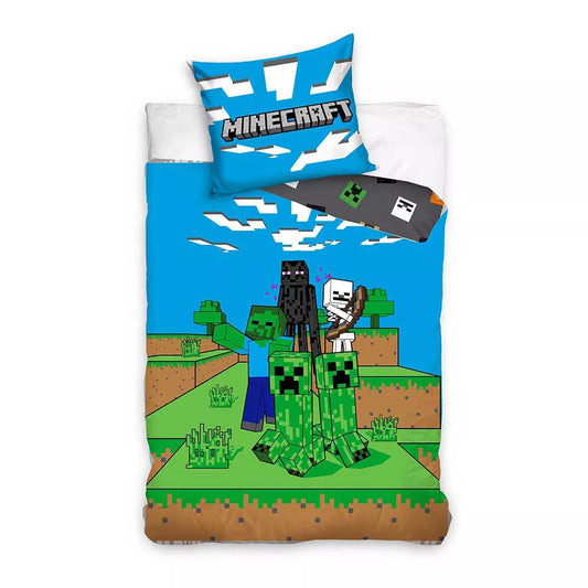 Parure de lit 1 personne Minecraft