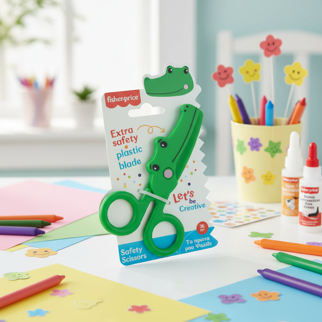(Précommande) Ciseaux de sécurité crocodile Fisher-Price 13 cm