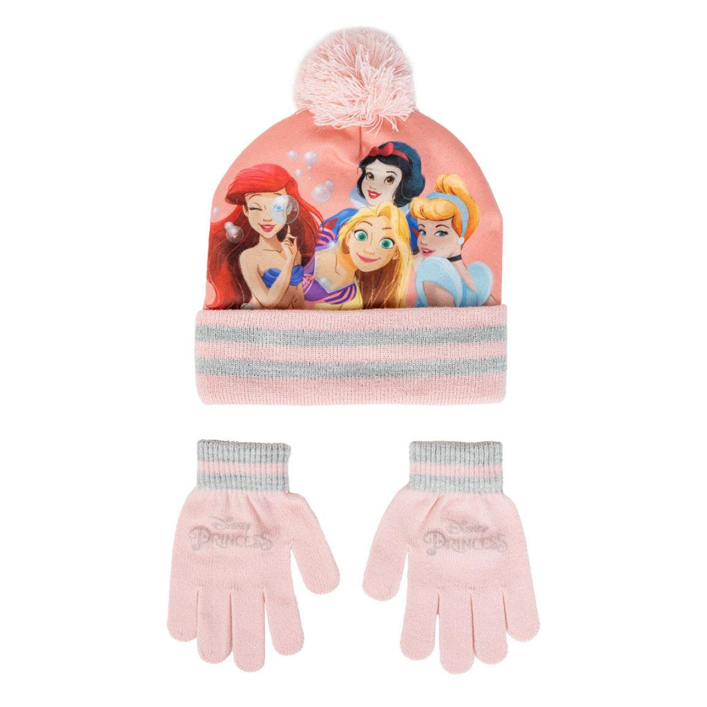 (Précommande) Ensemble bonnet et gants rose pour enfants Princesse
