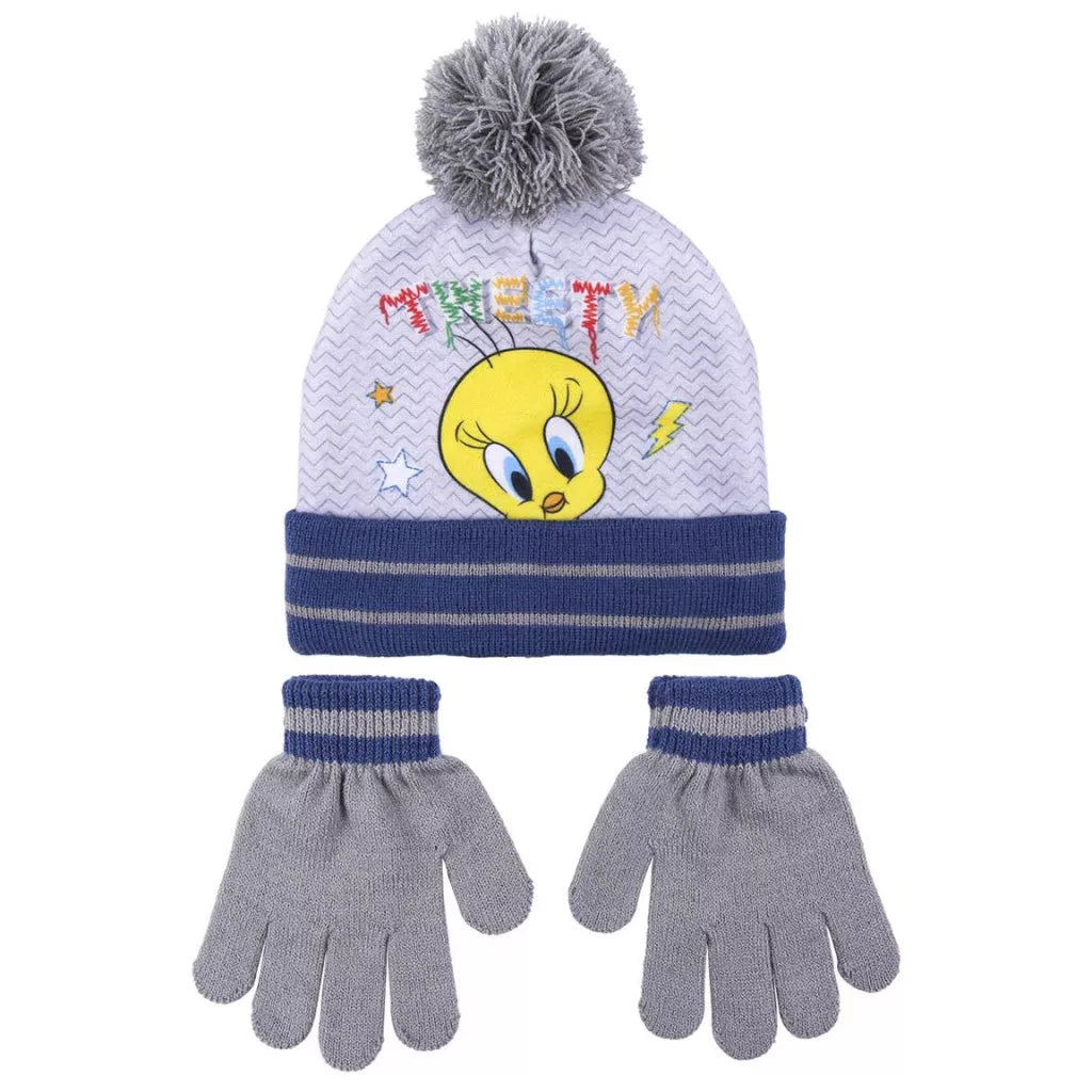(Précommande) Ensemble bonnet et gants pour enfants Looney Tunes