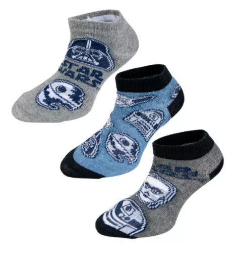 (Précommande) Lot de 3 paires de chaussettes basses enfant Star Wars Battle 23/26