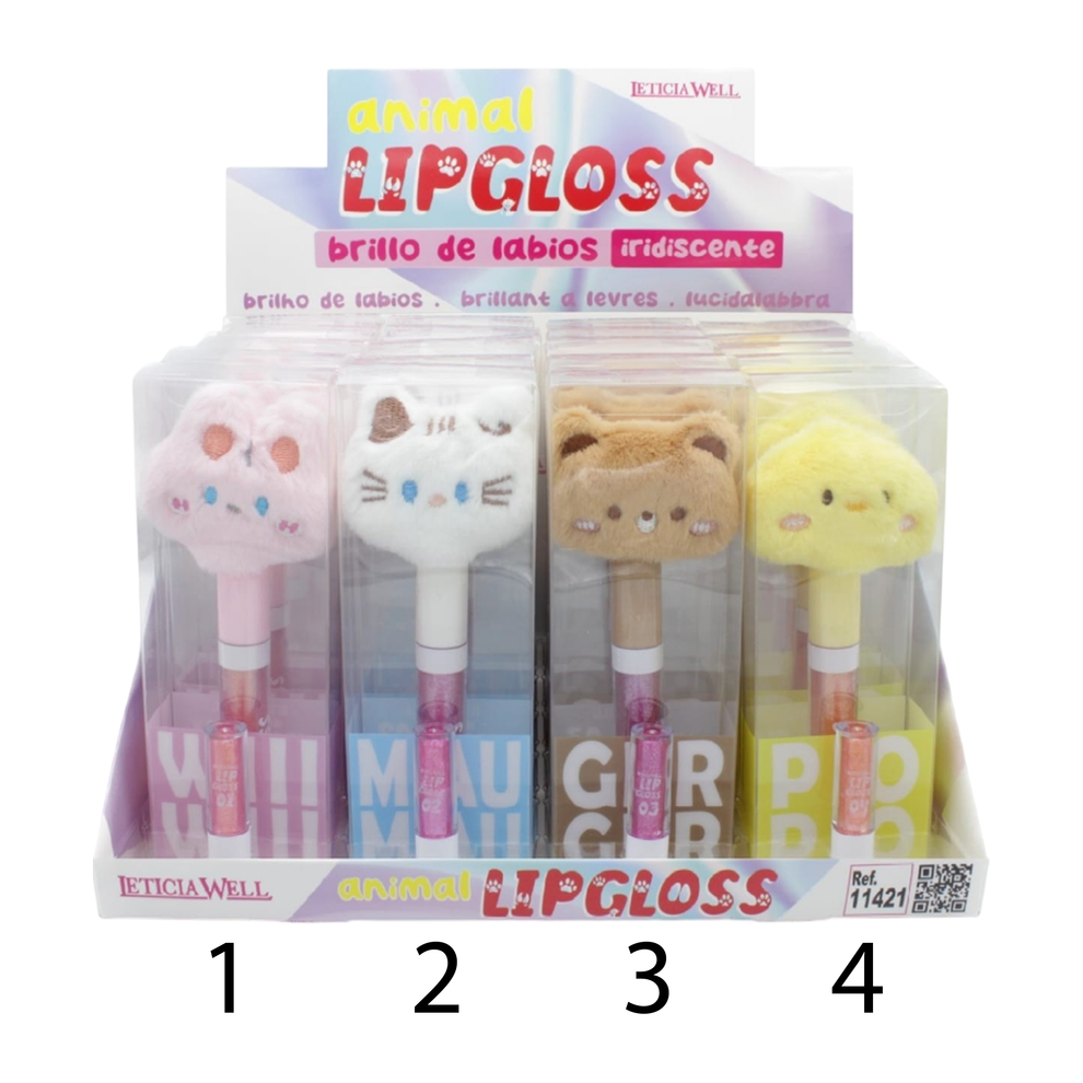 Gloss à lèvres animal effet irisé