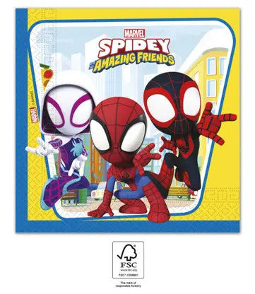 Serviettes en papier Spidey 20 pièces