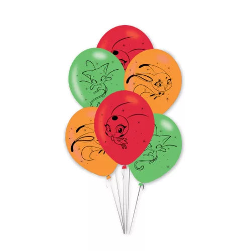 Lot de 6 ballons Ladybug