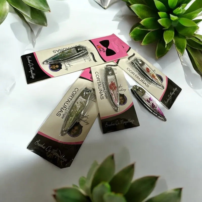 Coupe ongles en acier inoxydable floral