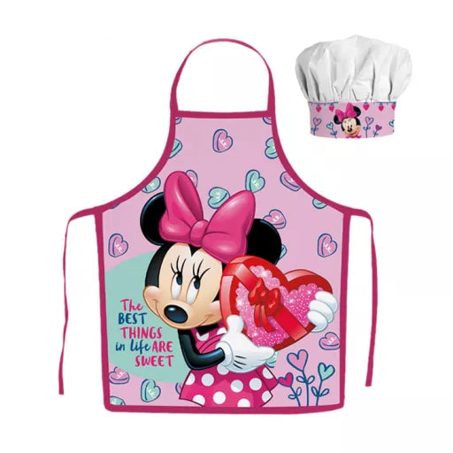 (Précommande)Tablier pour enfant avec toque Minnie