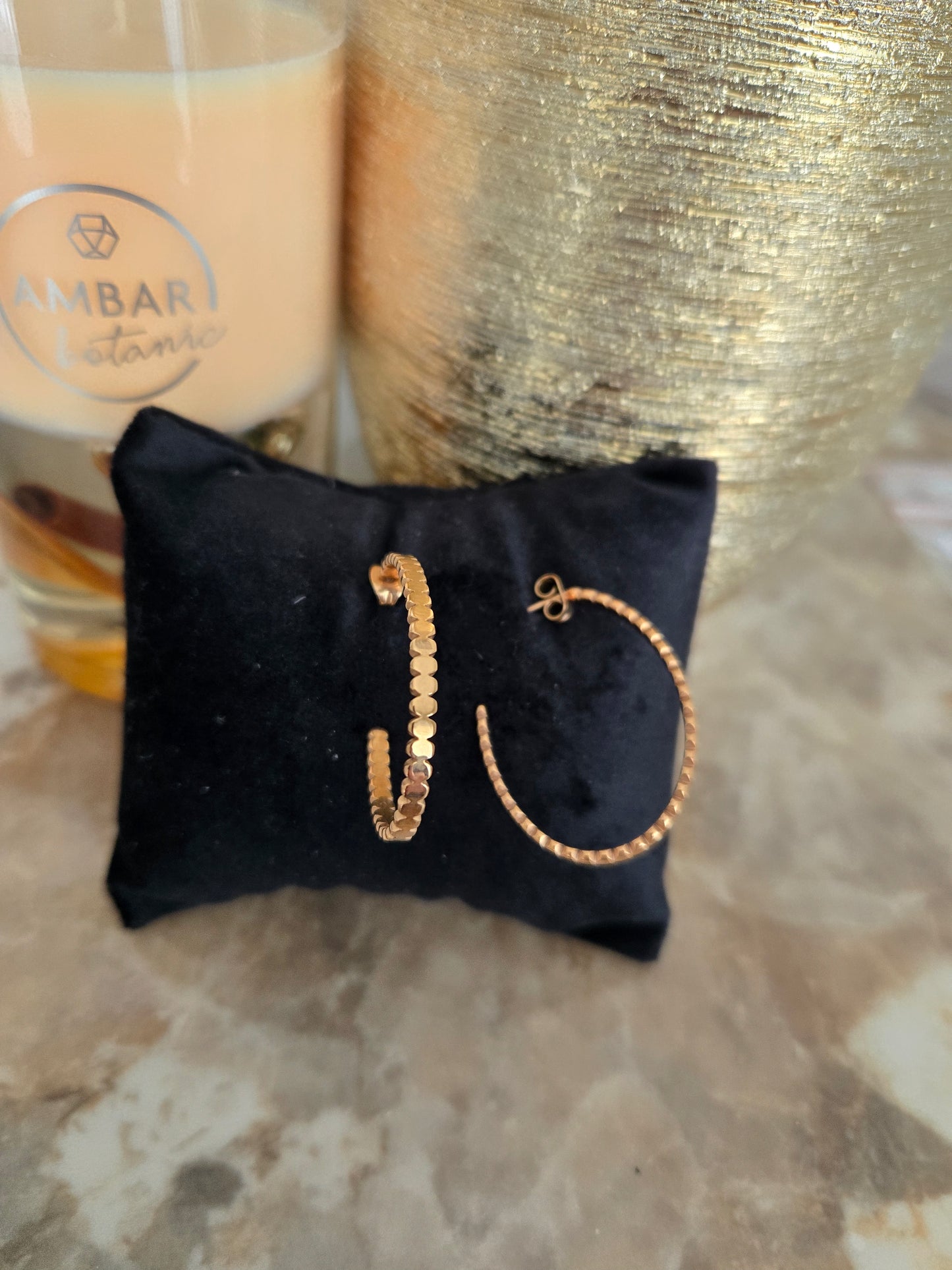 Boucles d'oreilles en or rose