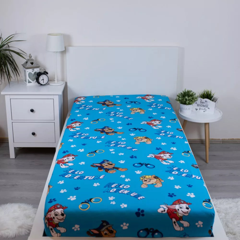 Drap housse 1 personne Pat Patrouille