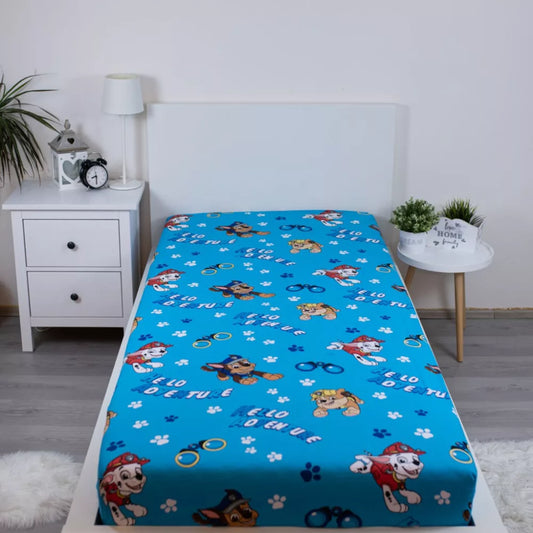 Drap housse 1 personne Pat Patrouille