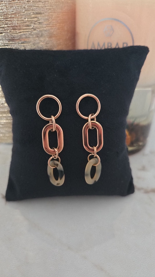 Boucles d'oreilles Victoria couleur or rose