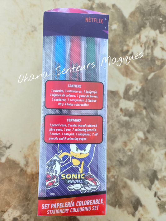 Ensemble de papeterie - Sonic