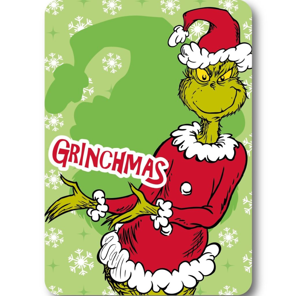 (Précommande) Couverture polaire de Noël Le Grinch  100x140cm