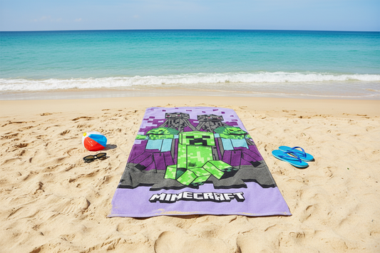 Serviette de plage en coton - Minecraft