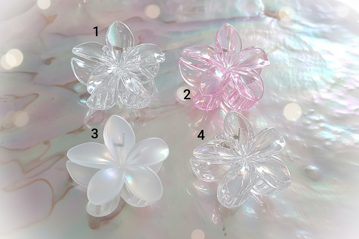 Pince à cheveux fleurie