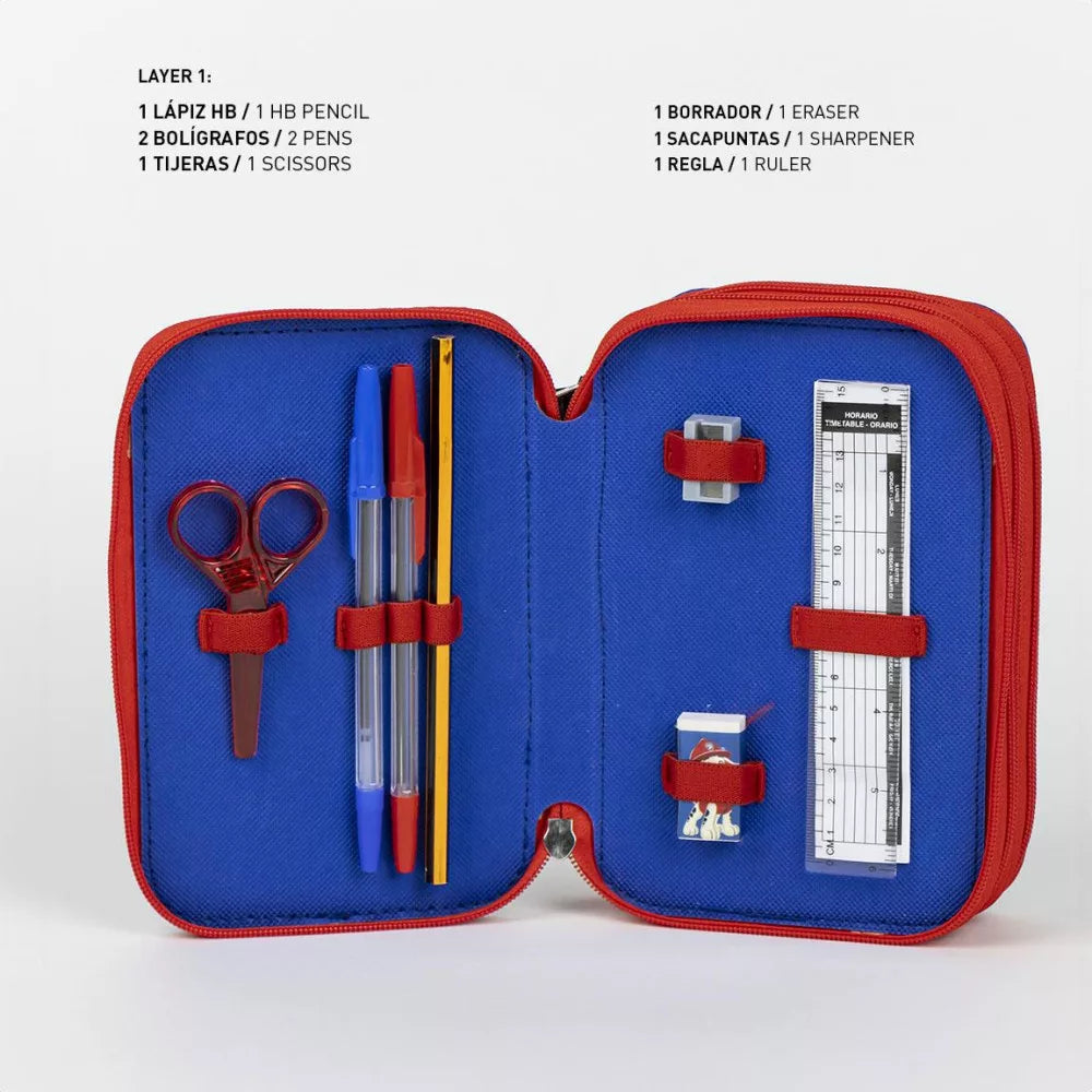 Trousse à crayons remplie Pat Patrouille 3 niveaux