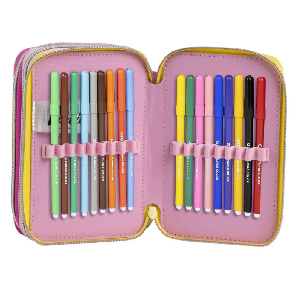 Trousse à crayons remplie Barbie 3 niveaux