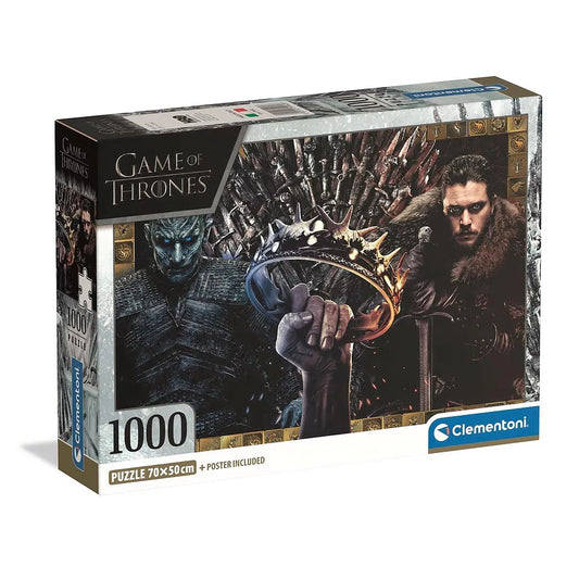 (Précommande) Puzzle compact 1000 pièces + Poster inclus  Game of Thrones Glace et Feu Clementoni