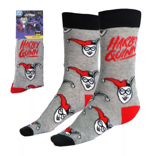 Chaussettes longues grises pour adultes Harley Quinn 36/43