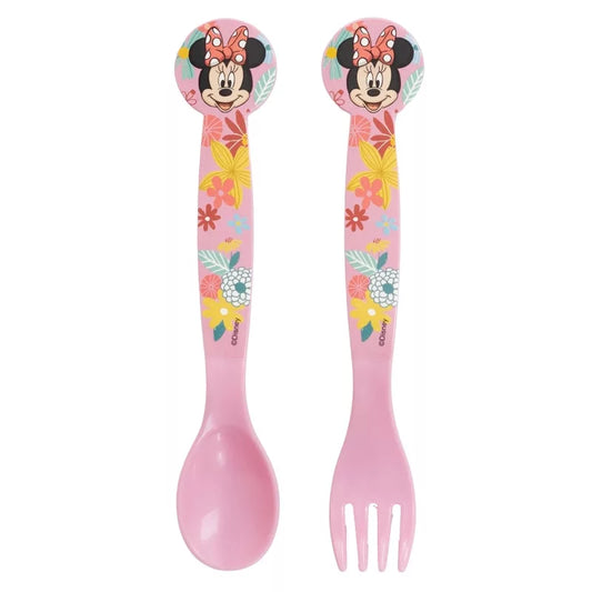 Ensemble de couverts en plastique Minnie - 2 pièces