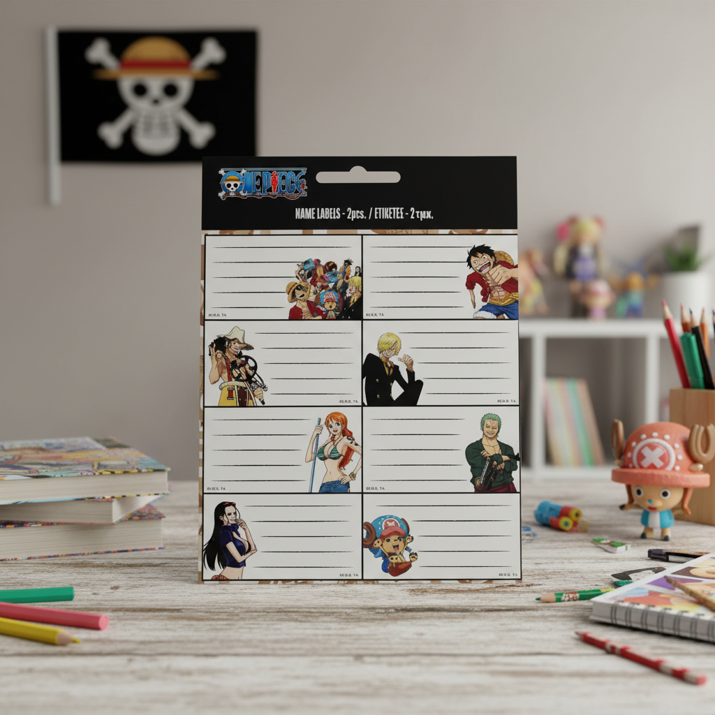 Lot de 16 étiquettes pour cahier - One piece
