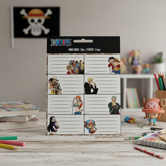 Lot de 16 étiquettes pour cahier - One piece