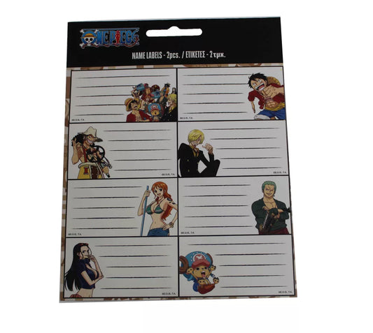 Lot de 16 étiquettes pour cahier - One piece