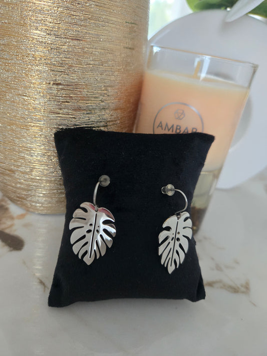 Boucles d’oreilles Victoria motif feuilles