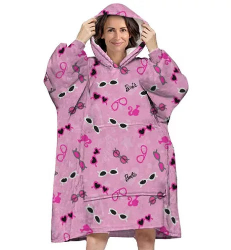 Couverture polaire en peluche pour adulte Barbie