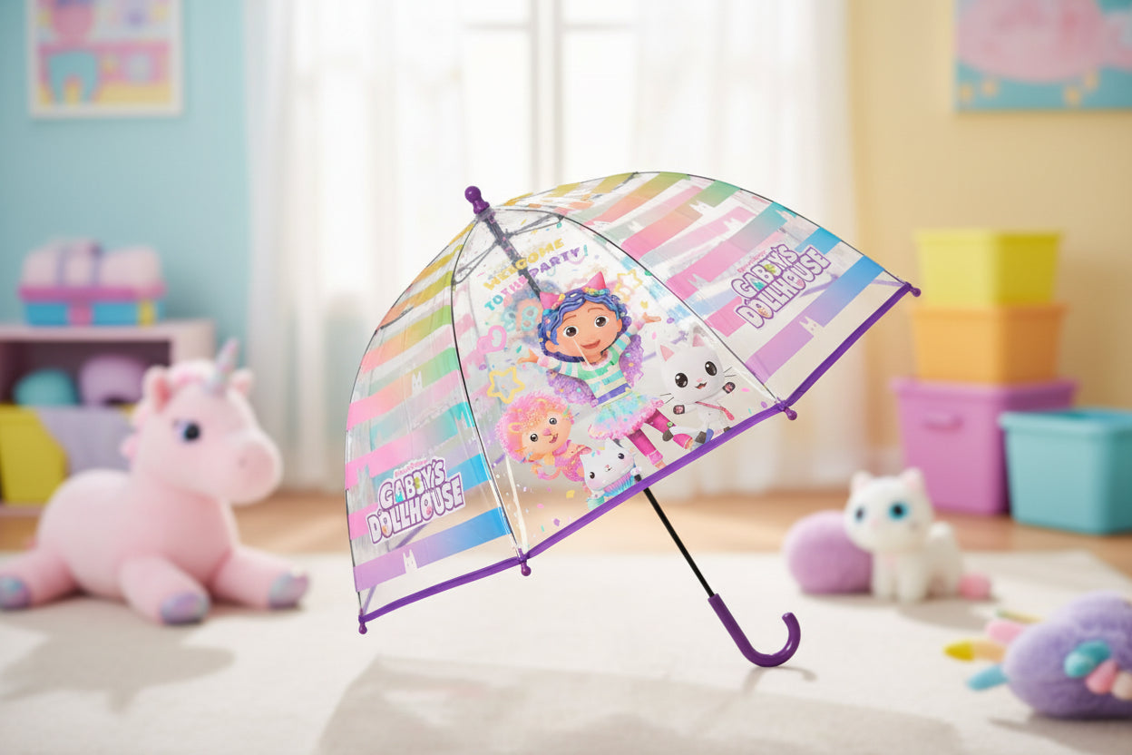 (Précommande) Parapluie transparent pour enfant Gabby Ø72 cm