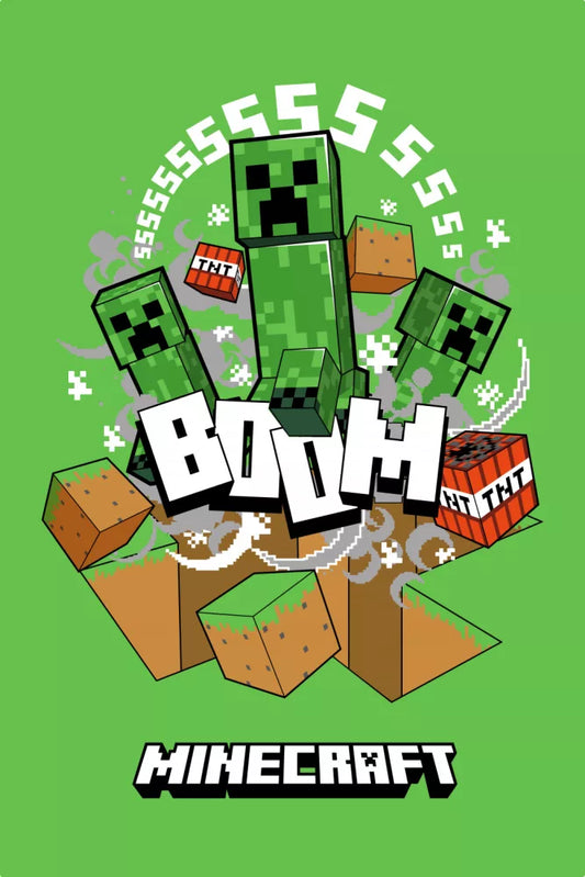 Plaid polaire 100x150cm Minecraft