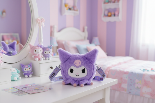 (Précommande) Sac en peluche Kuromi Hello Kitty